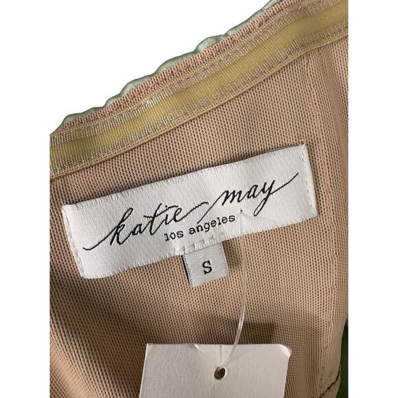 Katie May Taylor Strapless Gown Satin Party Formal Wedding Gala Prom Green Sz S - Picture 11 of 16